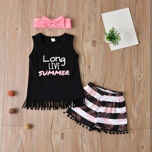 NWT  3Pcs Girls Summer Outfit